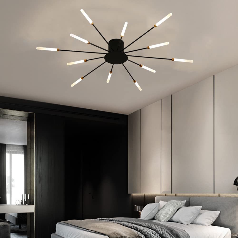 Lowry Fireworks ceiling light in modern bedroom