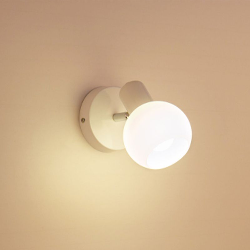 Modern white glass wall lamp, Valentina style
