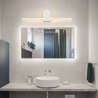 Contemporary bathroom with modern vanity wall light