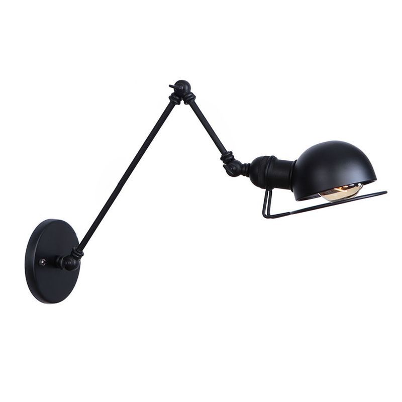 Brady Wall Lamp - Adjustable Dome Metal Fixture