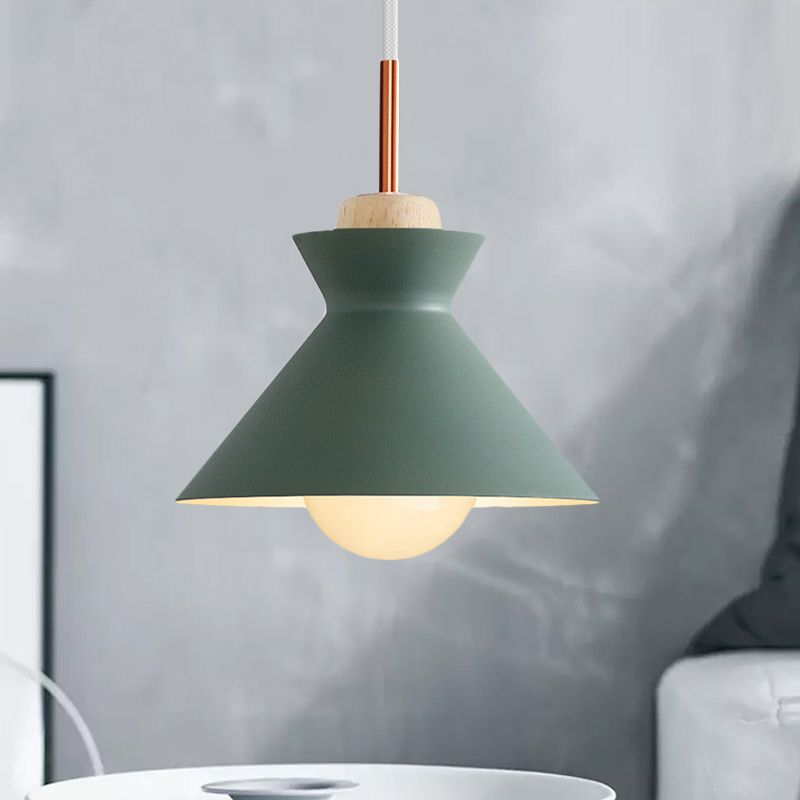 Morandi style green pendant light for kitchen
