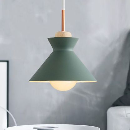 Morandi style green pendant light for kitchen