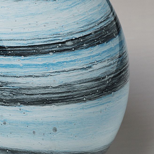 Elif Moon Globe Light: Blue Glass Detail
