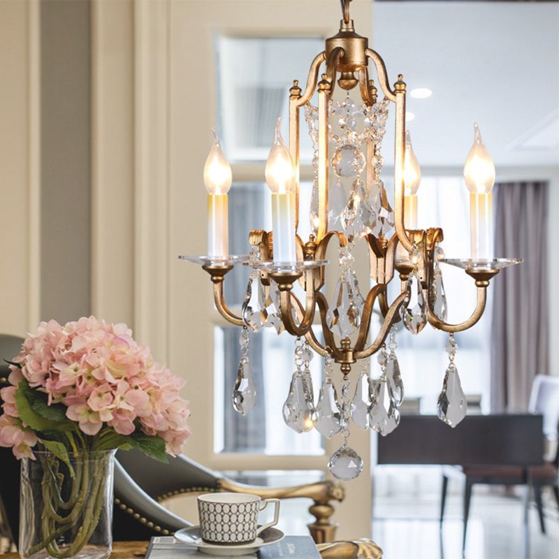 Silva Crystal Metal Chandelier in Living Room
