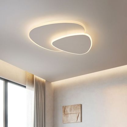 Quinn Designer Geometric Metal Acrylic Flush Mount Ceiling Light
