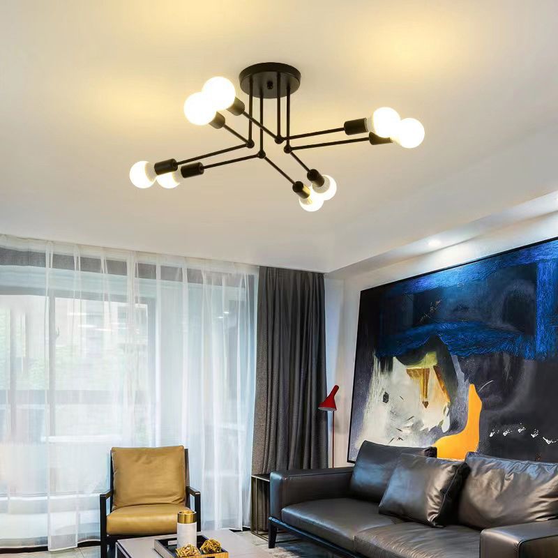 Valentina industrial ceiling light in living room
