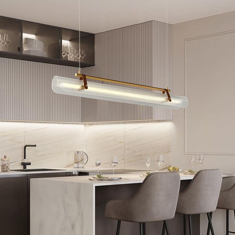 Modern Edge Pendant Light over Kitchen Island