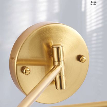 Freja gold wall lamp holder detail