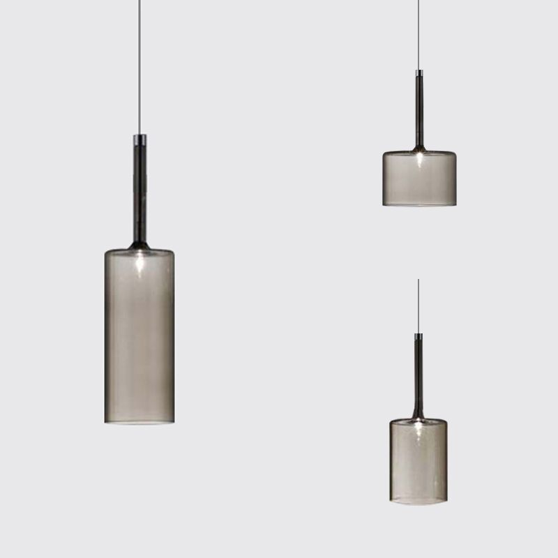 Hailie pendant light in gray glass, Lassola lighting