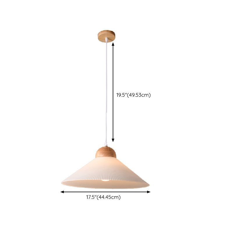 Ozawa Wood Glass Pendant Light Dimensions