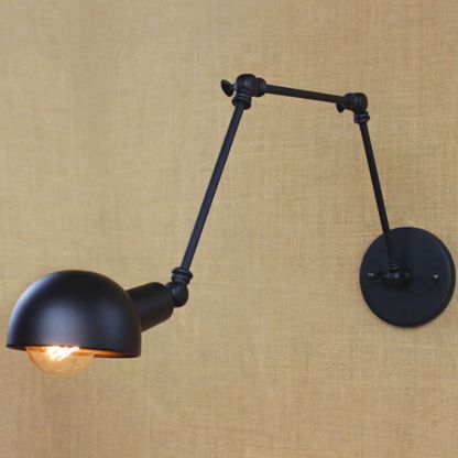 Black Brady Adjustable Wall Lamp