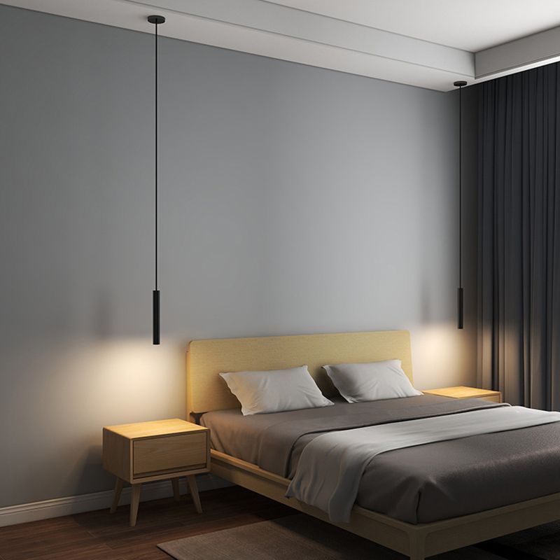Modern bedroom with Sanna minimalist pendant lights