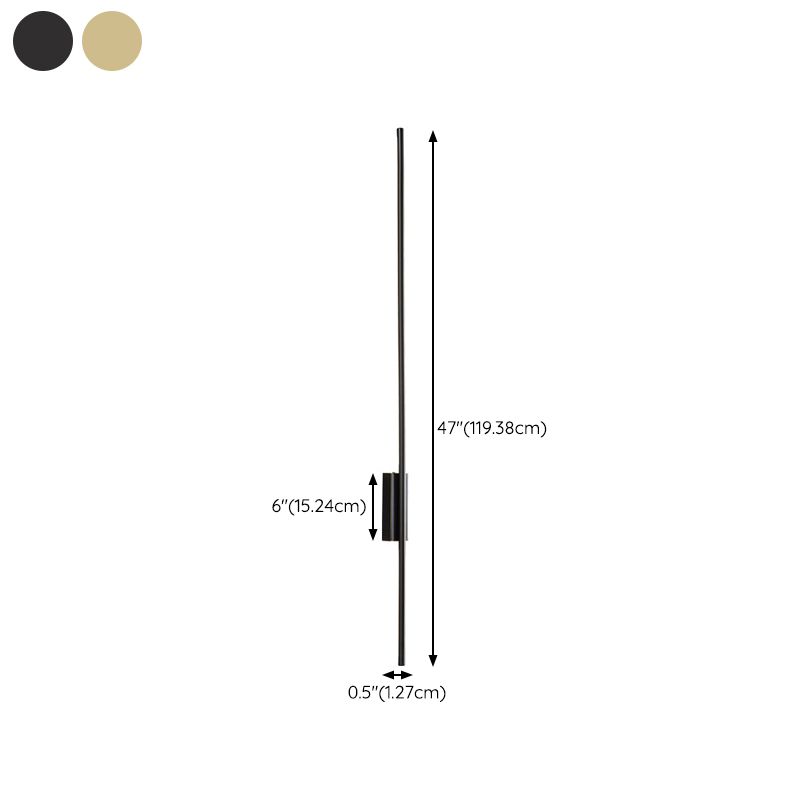 Edge Modern Linear Metal&Acrylic Bedroom Wall Lamp Brass
