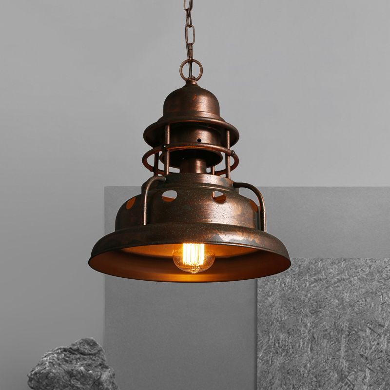 Brass Alessio Industrial Pendant Light - Retro Vintage Style