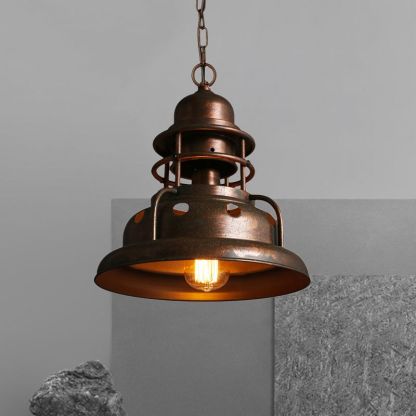 Brass Alessio Industrial Pendant Light - Retro Vintage Style