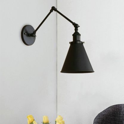 Black Vintage Adjustable Wall Lamp - Las Sola Lighting