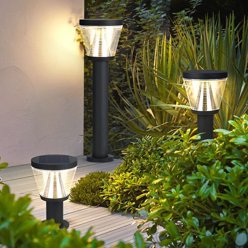 Pena Solar Bollard Lights in a Garden