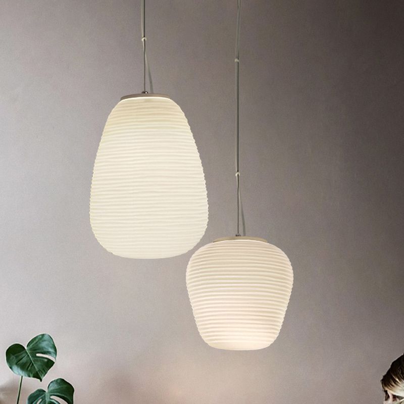 Pebble-shaped glass pendant lights, Renée collection, Lassola lighting