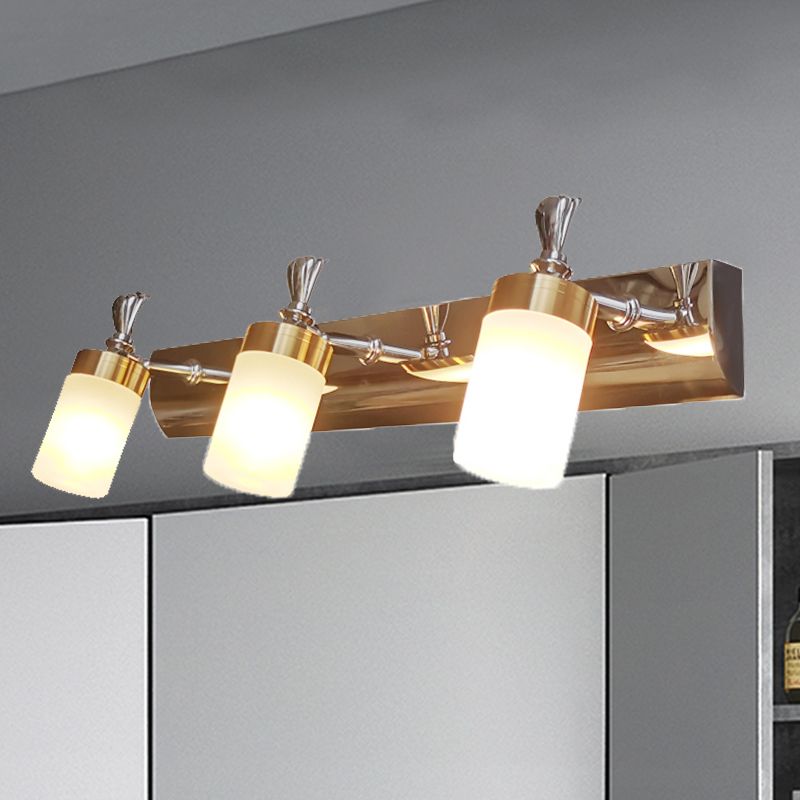 Leigh Modern Gold Vanity Wall Lamp in Bathroom