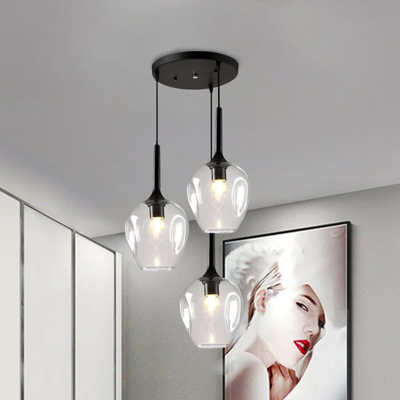 Valentina pendant light. Nordic style glass lighting fixture.