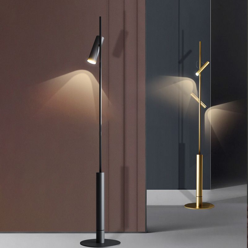 Modern Linear Floor Lamp, black and gold lighting options