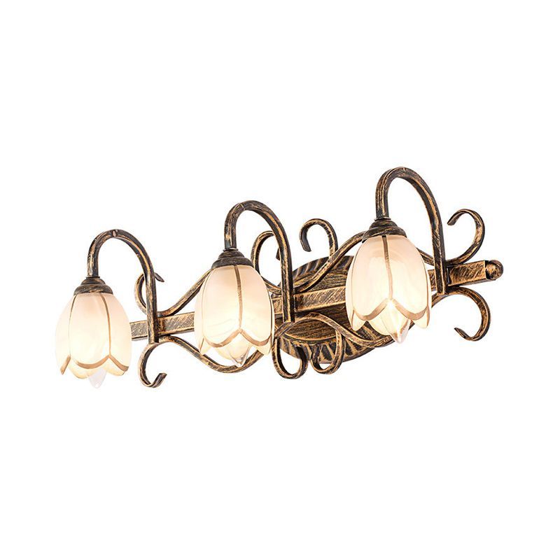 Félicie Antique Brass Flower Wall Lamp
