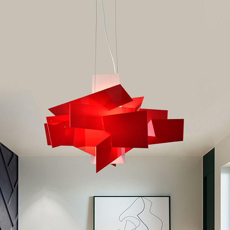 Red Renée Artistry Spliced Simole Pendant Light in a modern setting