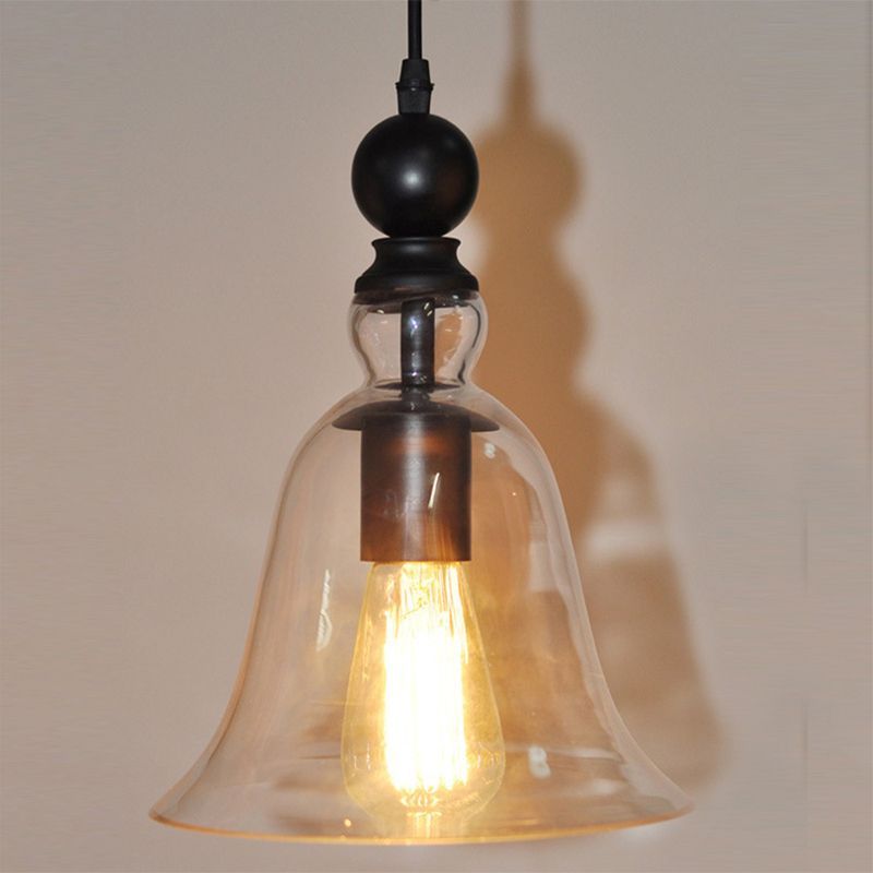 Cooley pendant light with Edison bulb, clear glass shade