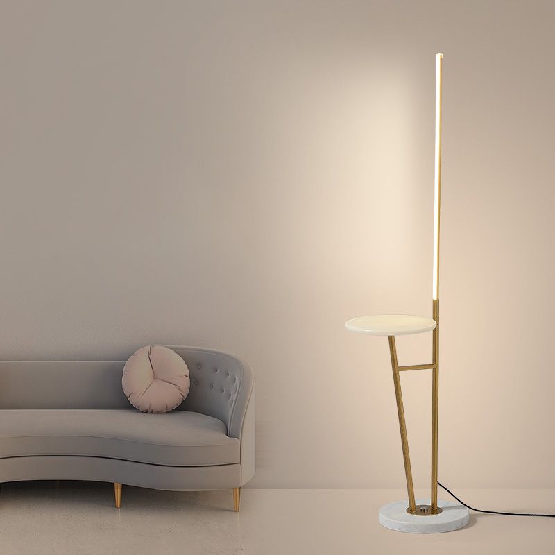 Edge Floor Lamp with Table - Modern Bedroom Lighting