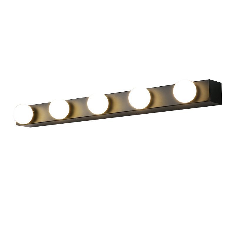 Valentina modern black metal wall lamp with LED bulbs for bathroom or bedroom