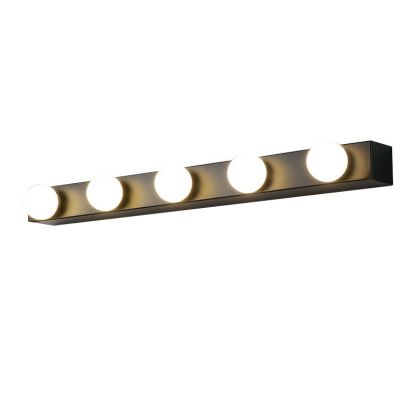 Valentina modern black metal wall lamp with LED bulbs for bathroom or bedroom