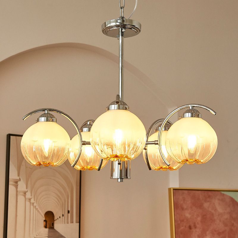 Modern glass pendant light, Hailie chandelier