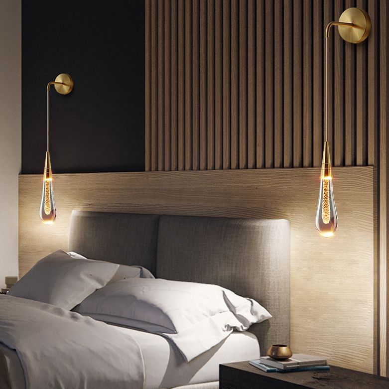 Marilyn Water Drop Wall Lamps illuminating bedroom