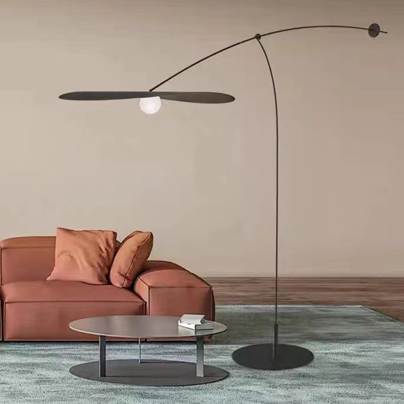 Carins Modern Bowl Floor Lamp in a living room setting