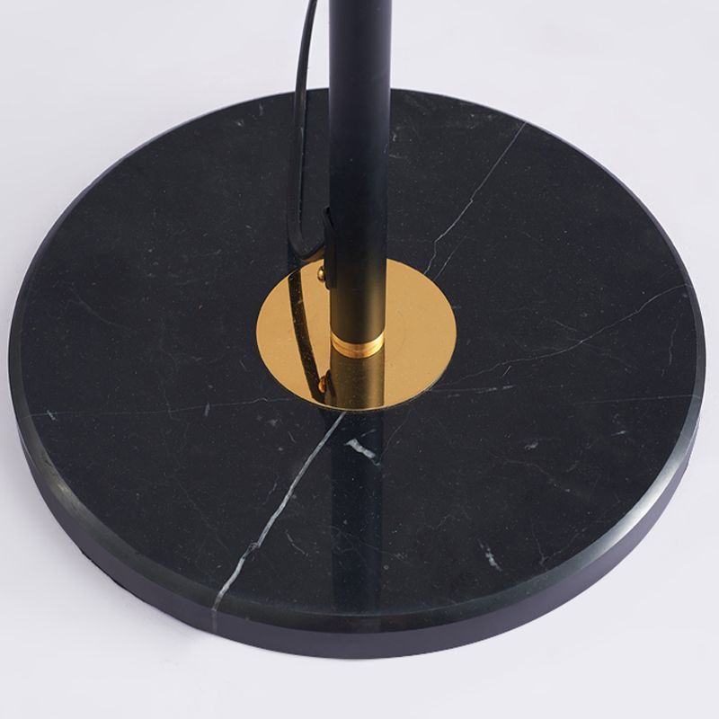 Carins Retro Lotus Floor Lamp base - black marble