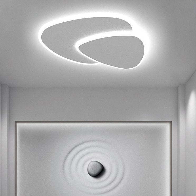 Quinn Designer Geometric Metal Acrylic Flush Mount Ceiling Light