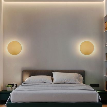 Orr Modern Round Wall Mounted Lamp, Metal, Bedside/Living Room