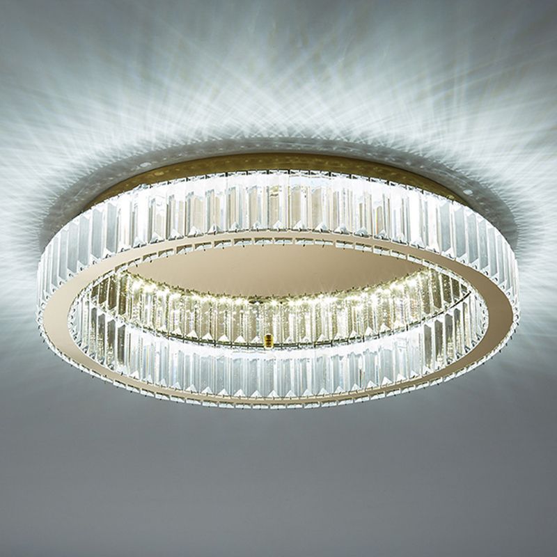 Marilyn Deco Circle Crystal Flush Mount Ceiling Light