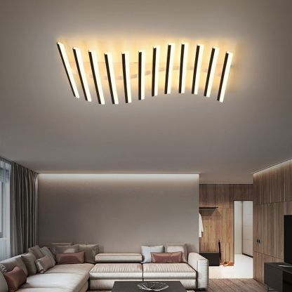 Quinn Linear Ceiling Light in Modern Living Room