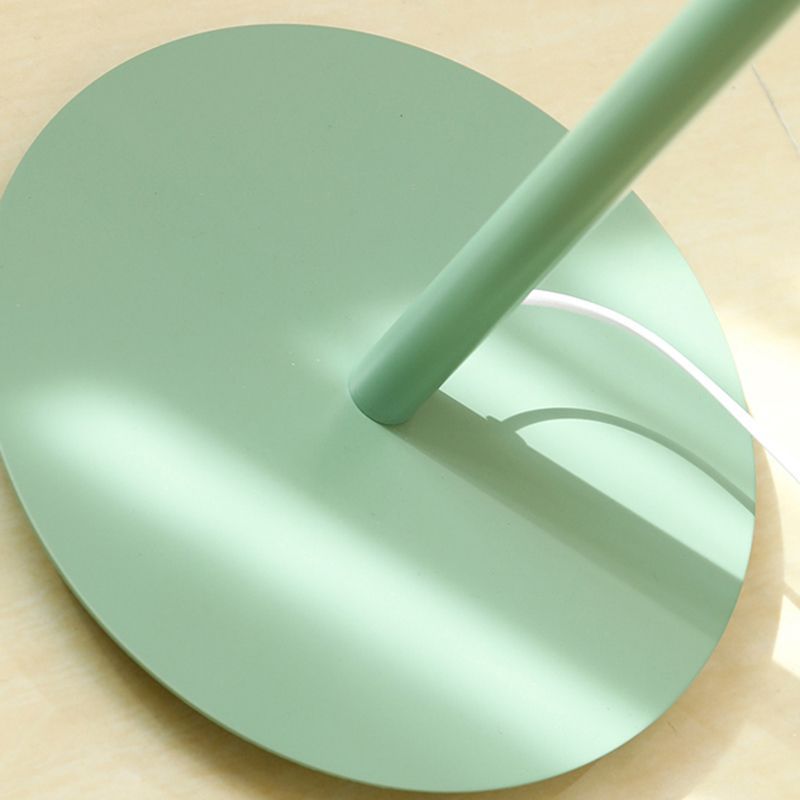 Green Morandi disc floor lamp base detail, Las Sola