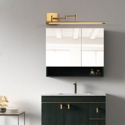 Adjustable Gold LED Vanity Lamp for Modern Bathroom Lighting