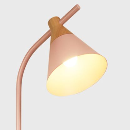 Pink Morandi floor lamp, modern metal lighting.