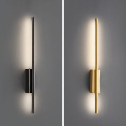 Edge Modern Linear Metal&Acrylic Bedroom Wall Lamp Brass