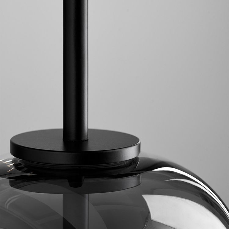 Hailie glass pendant light, close up of fixture.