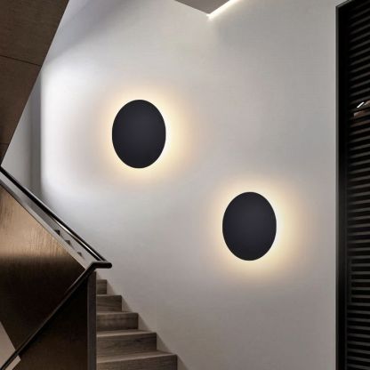 Orr Modern Round Wall Mounted Lamp, Metal, Bedside/Living Room