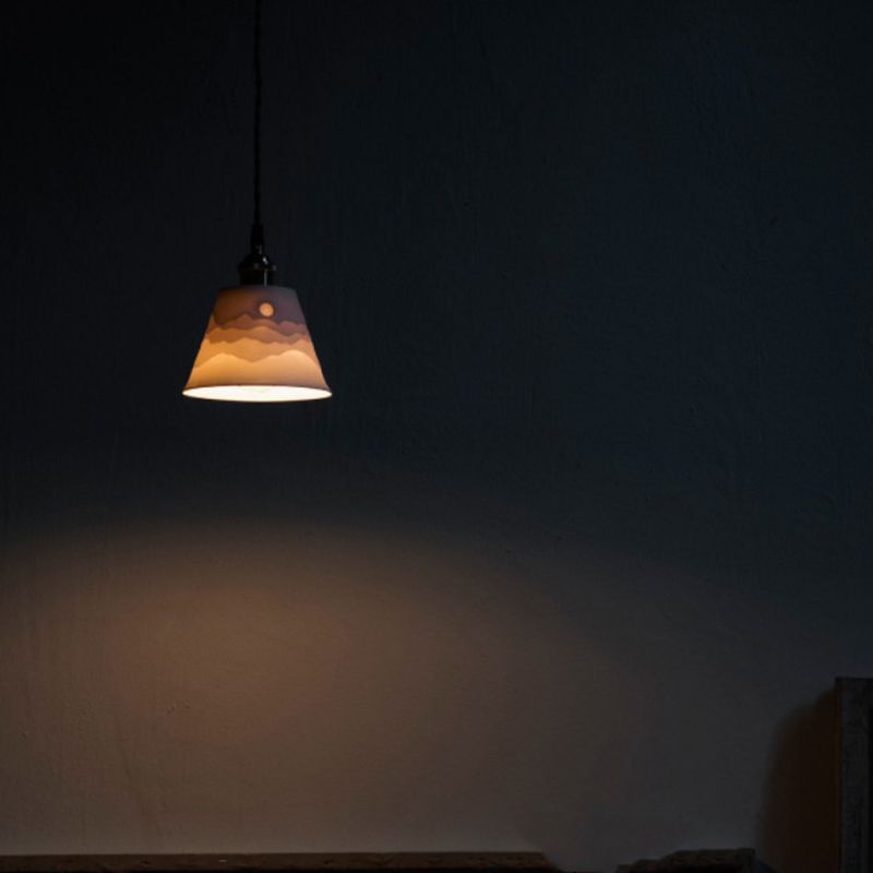 Lottie Modern Cone Wall Lamp with mountain design