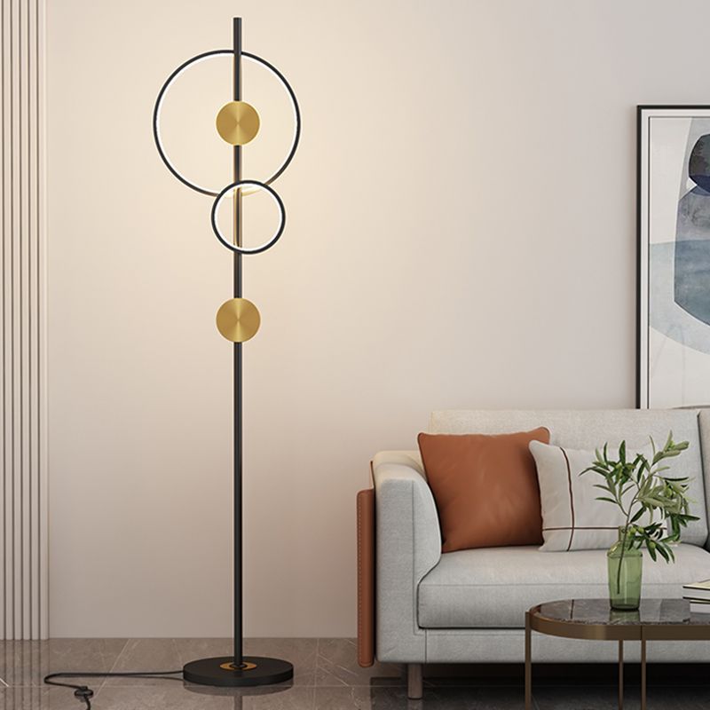 Arisha Modern Ring Floor Lamp in Living Room