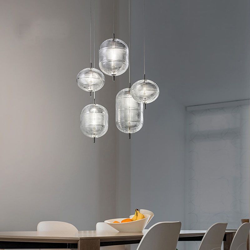 Modern Hailie Pendant Lights in Dining Room Setting
