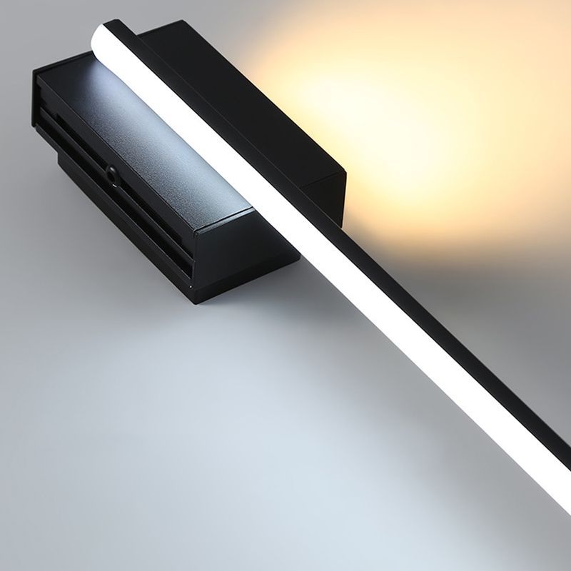 Modern Edge black metal LED vanity light fixture