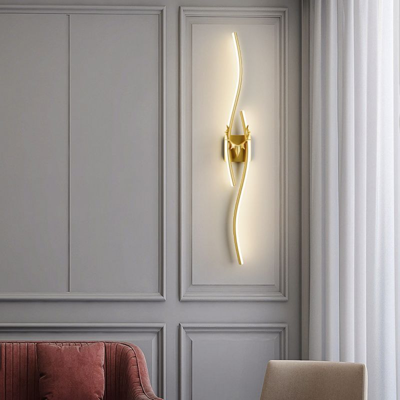 Gold LED Vanity Wall Lamp, Alana Modern Lighting